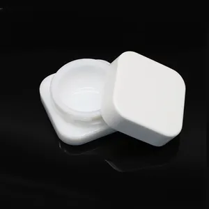 9ml square glass white glass small cosmetic cream container child resistant square jar smell proof jar for concentrate