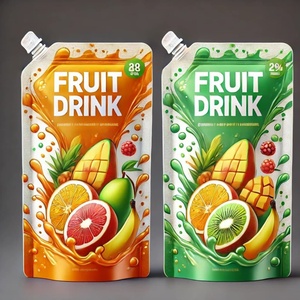 ถุงเครื่องดื่มแบบตั้งได้ขนาด 250 มล./500 มล. ทำจากพลาสติก บรรจุน้ำผลไม้รสสับปะรด มะม่วง ส้ม เยลลี่ พร้อมพิมพ์ลายบนบรรจุภัณฑ์ฟอยล์อะลูมิเนียมแบบมีพวยกา - Product Image 4