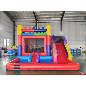 Alquiler de Castillo Inflable para Niños con Tobogán de Agua y Piscina, Casa de Brinco Inflable, Juegos Inflables para Exteriores - Product Image 1