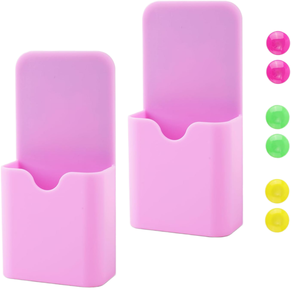 Plastic Square Magnetic Marker & Pen Holder Organizer (10.5x5x2.7cm) for Clock <b>Fridge</b> Whiteboard <b>Locker</b>-Home Office Supplies - Product Image 1