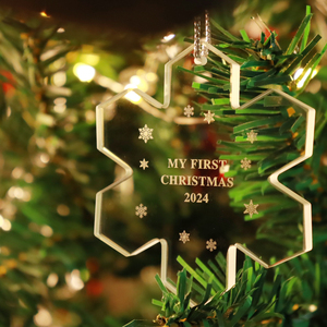 Custom Engraved Glass Snowflake Shape Fashionable <b>Crystal</b> Ornament for Polished Engraving Business Home Decoration Fairy Love - Product Image 6