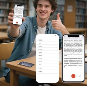 <span class=keywords><strong>Enregistreur</strong></span> vocal AI 64G <span class=keywords><strong>Enregistreur</strong></span> de notes audio Clip magnétique Transcription en 118 langues Contrôle de l'application d'annulation du bruit AI - Product Image 6