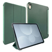 Étui pour iPad 10e génération 10,9 pouces, housse folio en cuir PU mince à trois volets, dos translucide, fonction veille/réveil automatique, support antichoc