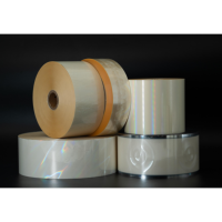 Rouleaux de feuille transparente holographique laser pour marquage à chaud, feuille PET pour emballage de boîtes cadeaux de tabac, écologique