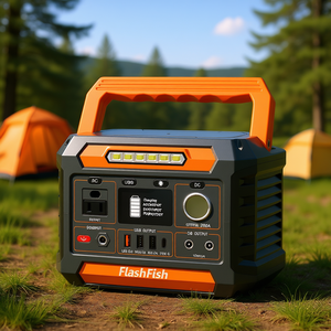 Station d'alimentation portable FlashFish 200W, générateur solaire 144.3Wh, batterie LiFePO4, sortie AC USB DC - Product Image 2