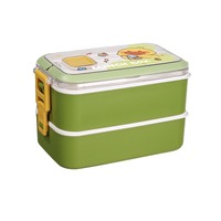 Boîte à lunch pour enfants en acier inoxydable 304, boîte à lunch portable grande capacité pour étudiants, boîte à bento à double couche avec poignée