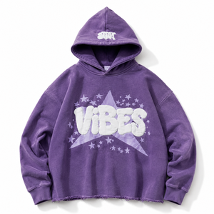 Sweat à capuche vintage Opium Streetwear pour homme, style Y2K Grunge, avec impression en relief personnalisée, effet délavé à l'acide, coupe ample et courte, épais, vêtement d'extérieur - Product Image 4