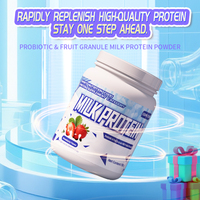 Poudre de protéines de lait probiotique à marque privée OEM/ODM, complément nutritionnel à haute teneur pour la nutrition sportive, commande personnalisée