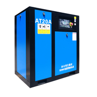 Compresseur d'air à vis rotatif haute efficacité 7,5-250 kW, faible bruit, lubrifié à l'huile, économie d'énergie, moteur alimenté en courant alternatif, refroidissement par air