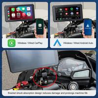 Écran de navigation pour moto Road Top 5,98 pouces, étanche, sans fil, Android Auto, CarPlay, récepteur stéréo, Bluetooth, moniteur