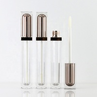 Bouteille de brillant à lèvres carré Transparent conteneur de brillant à lèvres Tubes de brillant à lèvres vides de luxe 6ml emballage de cosmétiques logo personnalisé