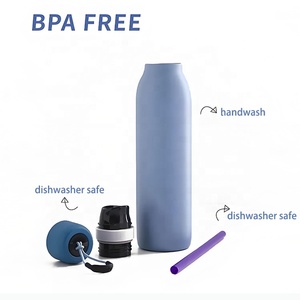 Offres Spéciales 18 oz 24 oz Double paroi en acier inoxydable 304 sans BPA gobelet étanche <span class=keywords><strong>Thermos</strong></span> de voyage en plein air avec poignée en paille - Product Image 2