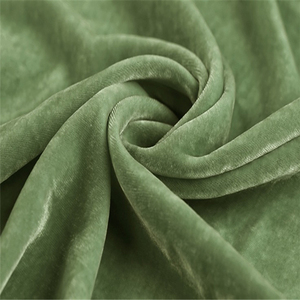 2024 populaire 100% soie mélange velours tissu vert couleur unie pour hommes vêtements <span class=keywords><strong>pyjama</strong></span> fille costume - Product Image 1