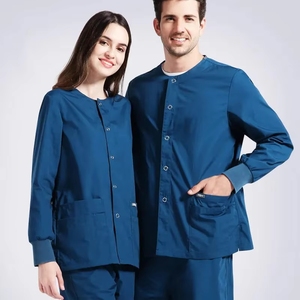 Nouvelle tenue médicale unisexe 2026 en tissu peigné avec poches, uniforme d'hôpital extensible OEM pour médecins, vente en gros - Product Image 3
