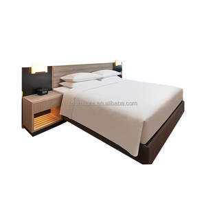 Commercial Furniture Manufacturer Custom <b>Cheap</b> Panel Hotel King Bed <b>Frame</b> with Modern Upholstered Headboard for 3 Star Projects - Product Image 6