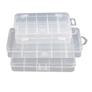 Caja de plástico para señuelos, estuche de almacenamiento transparente con 5 compartimentos, contenedor organizador portátil para accesorios de pesca - Product Image 1
