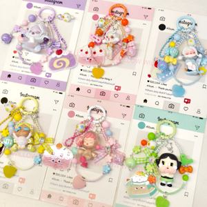 Cadena para teléfono móvil DIY original, llavero para mochila de mujer, accesorio móvil de PVC personalizado con figura, venta al por mayor - Product Image 6