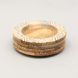 Sottopiatto in Legno da 13 Pollici con Design Geometrico per Decorazione Tavola - Product Image 6