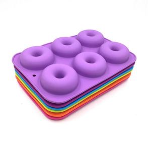 Heat Resistant 6 Cavity <b>Silicone</b> <b>Baking</b> Muffin Cake Mould Donut Caking Mold - Product Image 2