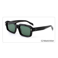 Lunettes de soleil en acétate faites à la main pour femmes, UV400, lunettes de soleil polarisées personnalisées de haute qualité pour hommes, lunettes de soleil carrées en écaille de tortue