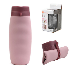 Bouteille d'eau pliable en silicone de qualité alimentaire Eversoul 600 ml pour les activités de plein air - Product Image 3