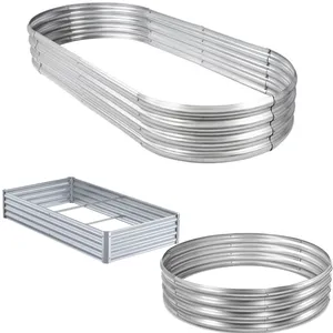 Galvanized Raised Garden Bed, Galvanized Planter Raised Garden Boxes for Vegetables