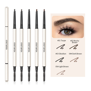 Crayon à sourcils végétalien waterproof double embout 2-en-1 avec brosse, marque privée, vente en gros - Product Image 4