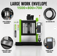 Centre d'usinage vertical CNC MVL1580S DRC Machinery avec broche BT50 6000 tr/min et axe Z à glissières pour coupes lourdes