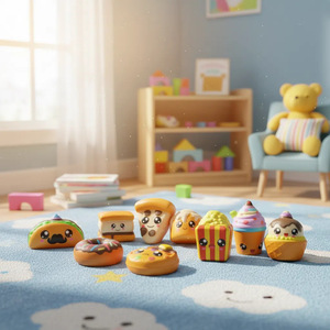 Cute Kawaii Mini Bread Slow Rising Squishy Toy Fragrant Food Squeeze <b>Fidget</b> Toy Kids Stress Relief Party Gifts - Product Image 1