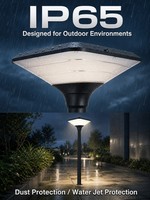 Lampe solaire de jardin 30W haute luminosité 6000K blanche IP65 étanche avec capteur photocellule marche/arrêt automatique pour éclairage nocturne résidentiel de jardin