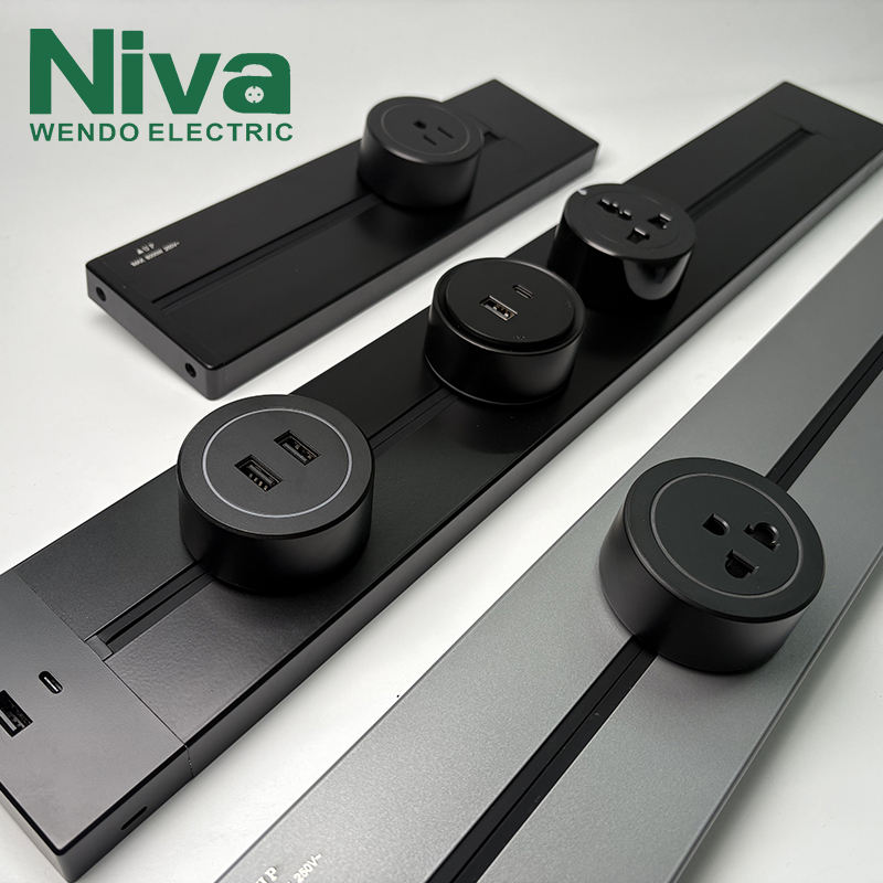 40CM Electric Track Socket Office Home Removable Power Rail Track Power ...