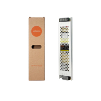 Alimentation à découpage Minjon Slim Transformer 200W, Driver LED AC-DC 24V 8.3A, Monophasé, Sans Ventilateur, Aluminium, CE, Haute Efficacité 87%