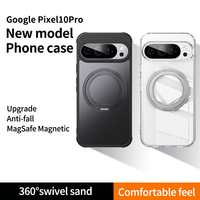 Coque de téléphone transparente antichoc en PC avec support magnétique rotatif pour Google Pixel 11 Pro XL 10A 9 8 9A 8A 10 Pro