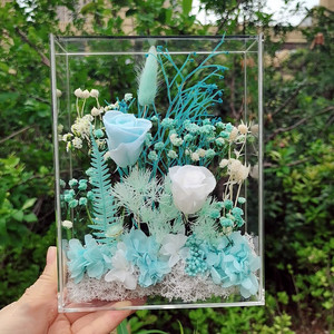 Vendita calda compleanno giorno di natale festa della mamma regalo di san valentino <span class=keywords><strong>amore</strong></span> <span class=keywords><strong>viola</strong></span> fiori conservati In scatola acrilica - Product Image 4