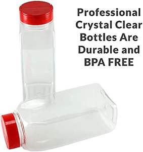 Frasco Redondo de Plástico PET de 1000 ml para Especias, Libre de BPA, Apto para Alimentos, Botella para Condimentos, Envase para Especias en Polvo, Agitador de Pimienta - Product Image 5