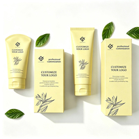 Kemasan Tube Plastik PP Krim Tangan Tabir Surya Lotion 50ml 100ml 150ml 200ml Warna Oranye Custom dengan Kotak