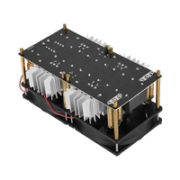 1800W/2500W 12 V-48 V Pemanas Induksi ZVS Pemanasan PCB Papan Modul Flyback Driver dengan Koil Dual Fan Power Supply Kit DIY