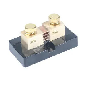 500A 25mV DC Brass Electric Current Shunt Resistors With Base