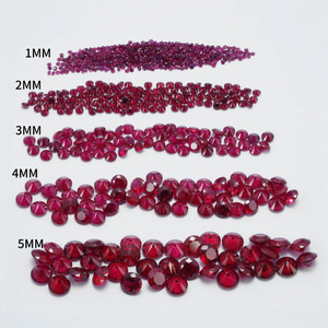 Pigeon Blood Red Gemstone Round Brilliant Cut Loose Stones 1mm 2mm 3mm 4mm 5mm For Jewelry Making - Product Image 1