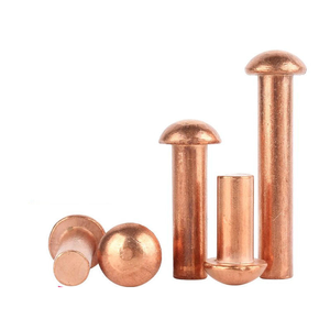 Rivet à tête ronde en cuivre DIN 660, rivet à tête ronde solide M1.5 M2 M3 M4 M5 M6 M8 - Product Image 1