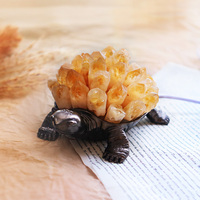 Lampe en cristal tortue de mer naturelle en gros Améthyste de l'eau Cluster USB Veilleuse Artisanat Lumières décoratives pour la maison Cadeaux de mariage