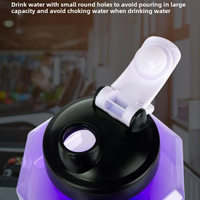 Botella de Agua Deportiva de Plástico Personalizada, Libre de BPA, con Agarre Antideslizante, 1500 ml, Textura de Diamante, para Gimnasio y Entrenamiento