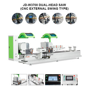 Scie circulaire double tête JUNDE, nouvelle génération, type oscillant CNC, système de contrôle PLC, machine de découpe à 45 et 90 degrés pour l'aluminium - Product Image 3