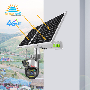 Dài video 2MP + 2MP 60W 30Ah ống kính kép WIFI CCTV 4G đường phố ngoài trời năng lượng mặt trời hệ thống an ninh PTZ giám sát CCTV Camera Kit - Product Image 1