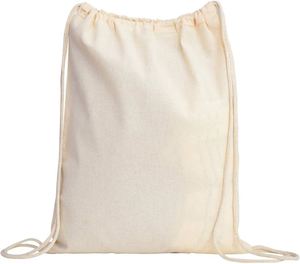 100% Cotton White Canvas <b>Drawstring</b> Sublimation Bag Blank Canvas <b>Drawstring</b> <b>Backpack</b> with Logo Print - Product Image 1