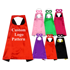 Capa de superhéroe de alta calidad al por mayor, disfraz de satén de doble capa, capa de superhéroe para niños y adultos con impresión de logotipo personalizado - Product Image 1