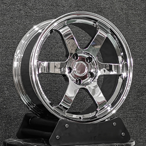 ล้อรถยนต์ CW Custom Polished Chrome Forged Aluminum 40 มม. 25 มม. 66.1 มม. รุ่น <span class=keywords><strong>TE37</strong></span> ขอบลึก 5x100/5x114.3 <span class=keywords><strong>PCD</strong></span> 30 มม. 20 มม. จำนวน 4 ชิ้น MOQ - Product Image 2