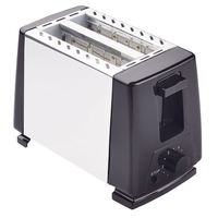 Appareils électroménagers de cuisine, grille-pain professionnel électrique à 2 tranches, acier inoxydable blanc, mini four à petit-déjeuner