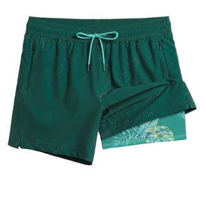 Shorts de plage d'été personnalisés avec logo, taille plus, shorts de bain, shorts de sport géométriques en polyester pour enfants et hommes, 5 pouces - Product Image 6