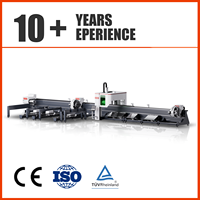 Machine de découpe laser à fibre 5 axes robuste à trois mandrins série Kalerbei Laser SC, refroidissement par eau, chargement automatique, CNC DWG